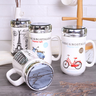 Creative Mark Cup Home Ceramic Cup Ogo Страховой слов -Газированная подарочная коробка Cup Установлена ​​на водяной кубке ежедневный универмаг