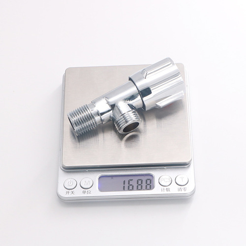Zinc alloy hot and cold triangle valve for home use 4 points toilet water heater water inlet eight-shaped valve triangle valve manufacturer wholesale