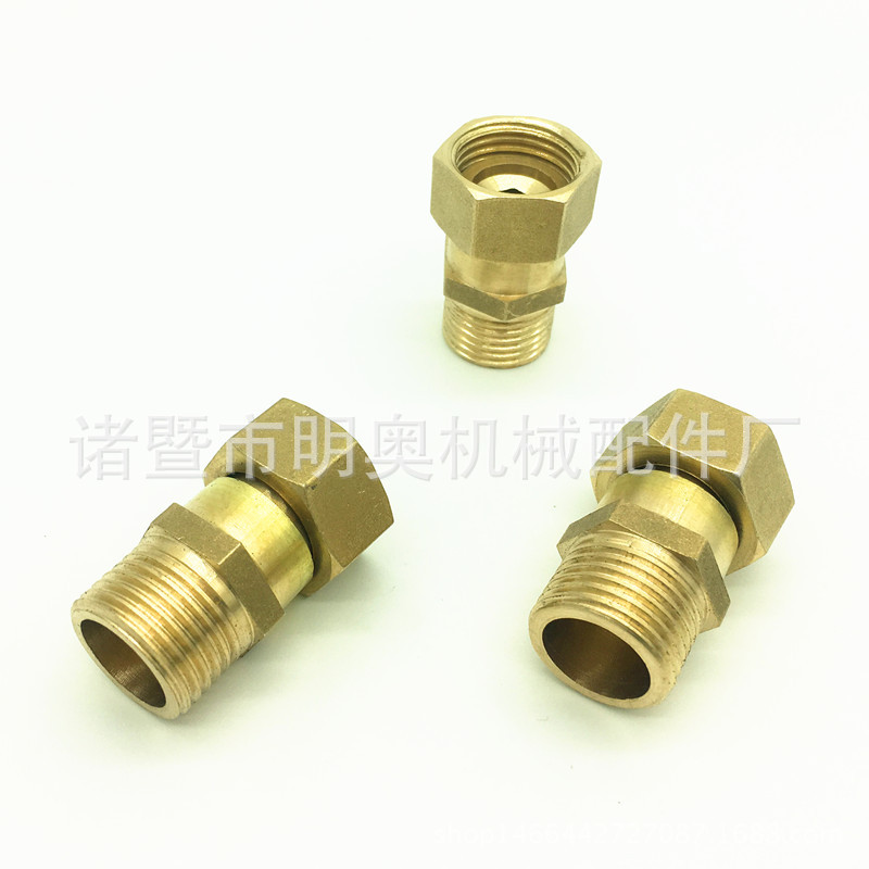 厂家58全铜热水器活接4分 1/2铜活接DN15内外丝活接头直接加厚62g