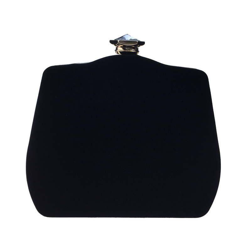 Túi clutch nữ dạ tiệc nhung hình quả bầu đính đá hộp cứng kèm dây xích — Màu đỏ, Màu đỏ rượu, Màu tím, Màu xanh lam chi tiết 26