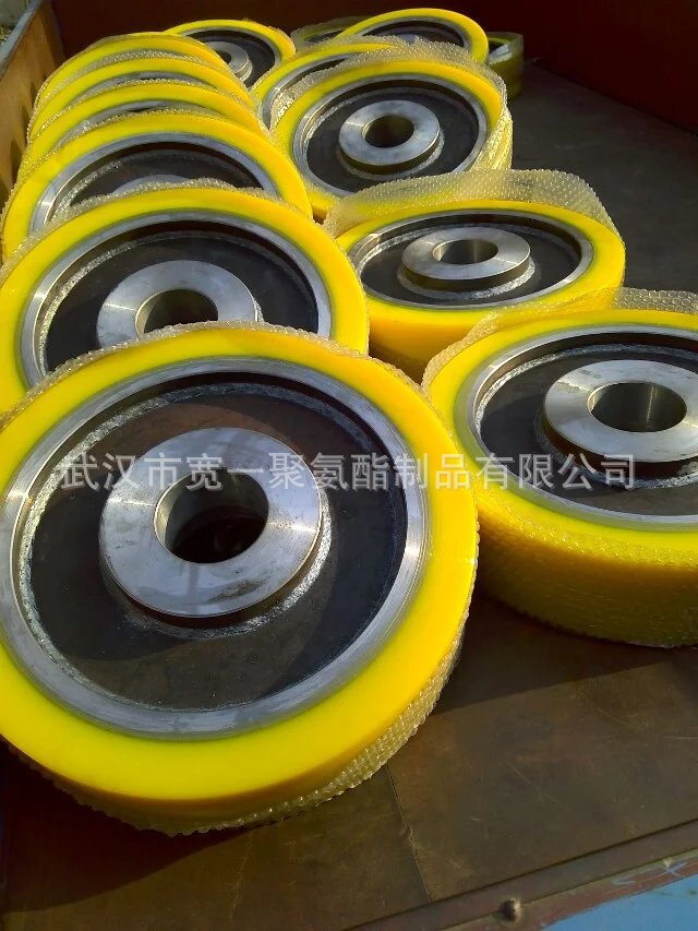 供应武汉设备用载重轮聚氨酯橡胶包胶加工