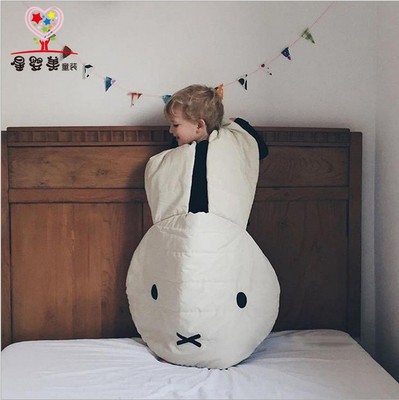 INS外贸爆款家居长耳朵兔子儿童地垫宝宝爬行垫游戏地毯玩具装饰