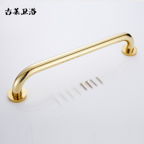 All-copper bathroom handrails, bathroom antique bathtub handrails, safety gold anti-slip handrails for the disabled, elderly people