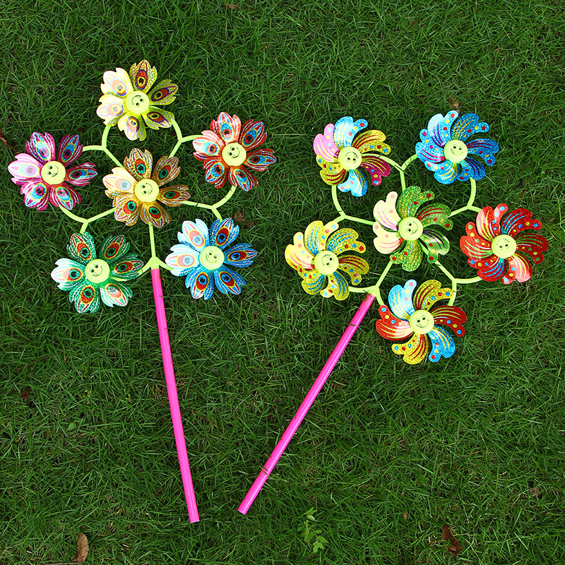 여섯 가지 색깔의 공작 풍차