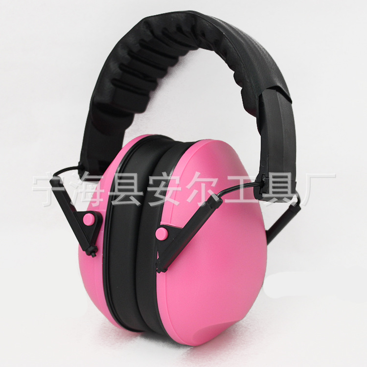 亚马逊多色可选可伸缩可折叠头戴式隔音耳罩防噪音学习娱乐射击用