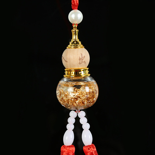 Creative gold foil gourd crystal car pendant insurance company car accessories gifts dropshipping