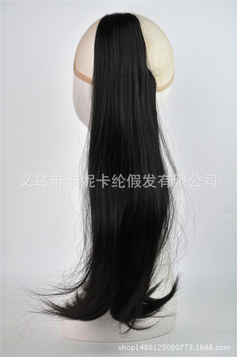 Peluca de cola de caballo para mujer de moda, peluca europea y americana, cola de caballo