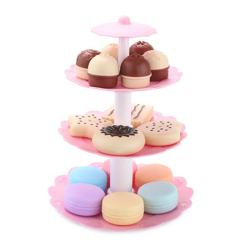 Fun Play House Dessert Tower Children's Toy Simulated Small Cake Biscuit Donut Set