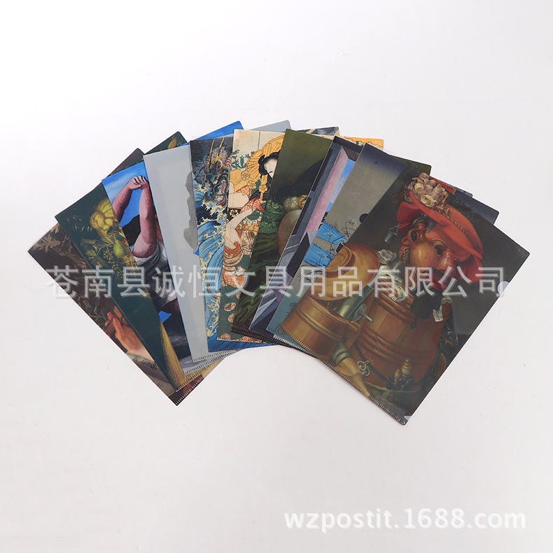 厂家定制外贸A4透明彩印PP文件夹 塑料L型文件夹 PP时尚单片夹|ms
