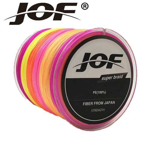 JOF Xinli Fishing Gear Colorful 4-braid PE Strong Horse Fishing Line 100 Meters Anti-Bite Line Fishing Line Wholesale Cross-Border Goods