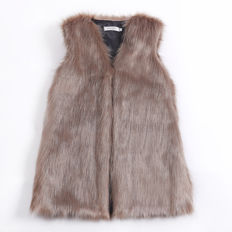 Winter Medium And Long Imitation Fox Fur Grass Vest Warm Vest Female Vest Jacket