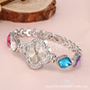 Trend fashionable universal bracelet, watch, crystal, quartz accessory, Korean style, four-leaf clover