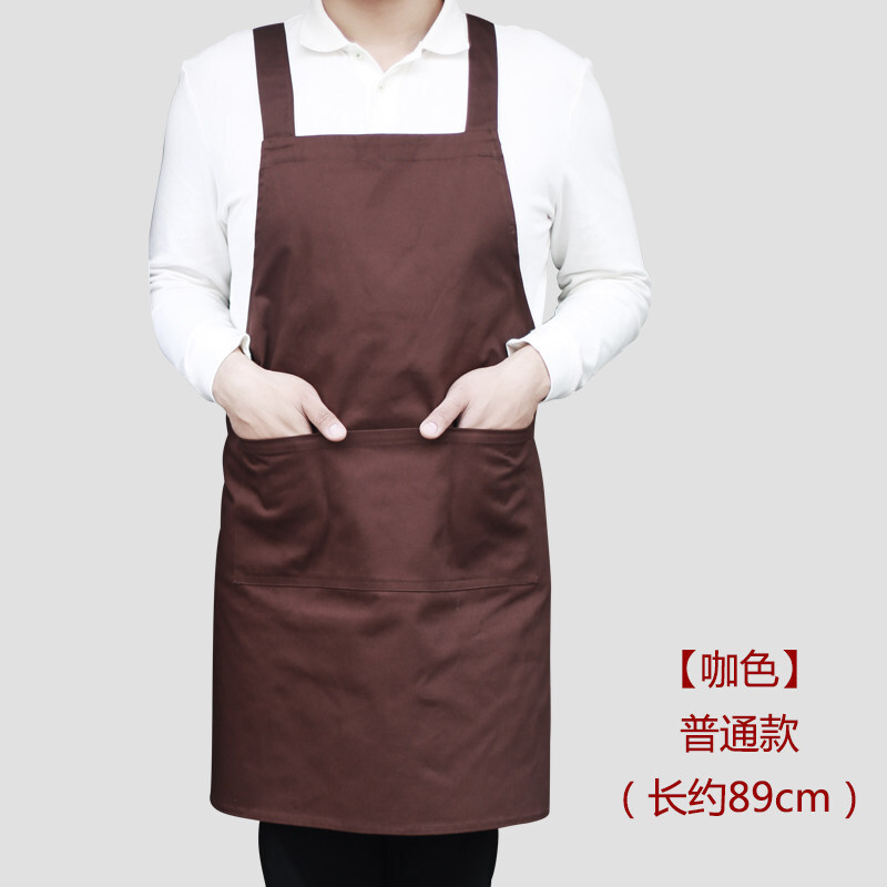 Algodón puro coreano moda publicidad delantal cocina a prueba de aceite café ropa de trabajo impermeable logotipo personalizado hombres y mujeres