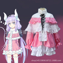 动漫小林家的龙女仆龙娘康娜衣服洛丽塔裙 cosplay服装三件套现货