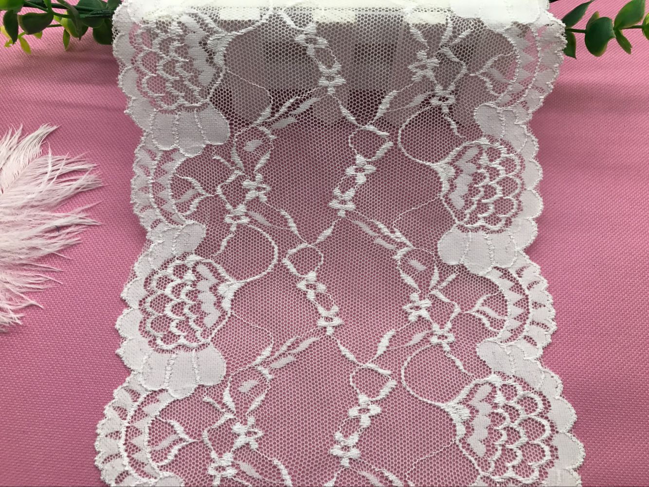 弹力花边压沙弹力花边蕾丝弹力花边氨纶花边6042# 宽度18CM