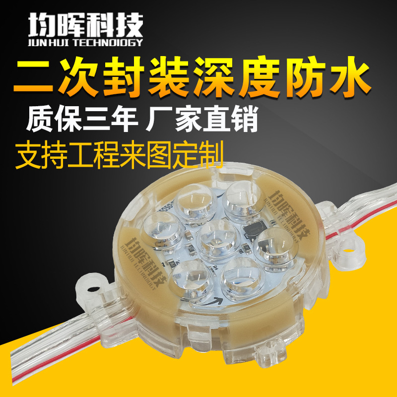 定制5公分LED点光源像素灯全彩RGB楼体亮化景观装饰灯串|ms