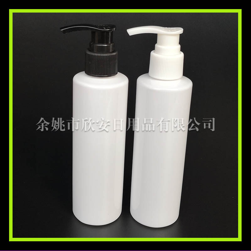 黑压泵白瓶子200ml护肤液分装瓶 螺纹泵平肩瓶 洗发水瓶 卸妆液瓶