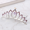 Fashionable children's nail decoration for bride, metal golden water, drill, hair accessory, wholesale, new collection