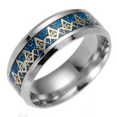 Yiwu small accessories wholesale rings Freemason rings stainless steel rings popular in cross-border Europe and America customizable