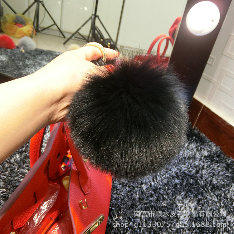 厂家供应真狐狸毛球  狐狸球 毛毛球 服装辅料 diy饰品 包包挂件