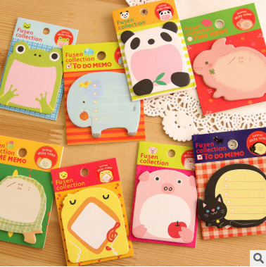 Stationery Student Note Paper Zoo Animal Park Creative Cartoon Cute N-Stick Note Book Sticky Notes