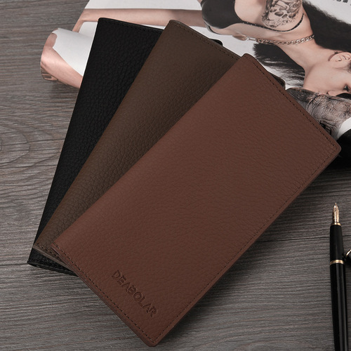 New men's long wallet men's student thin simple Japanese and Korean version multi-card slot long wallet wholesale ticket holder