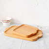 Rectangular wooden small dinner plate for feeding, tableware