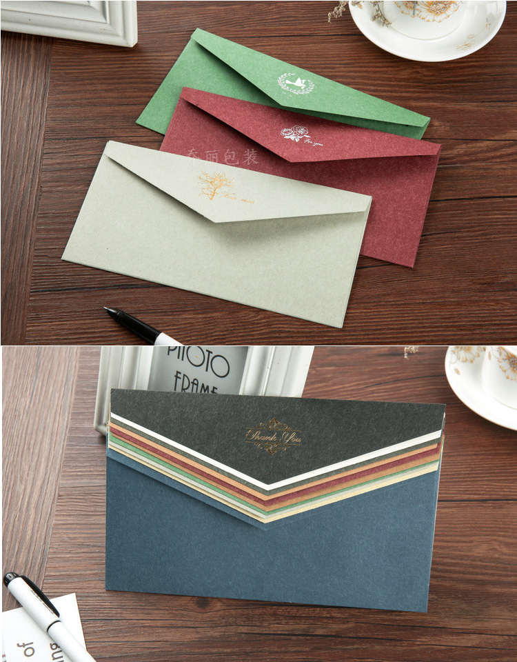 5号西式 烫金信封1