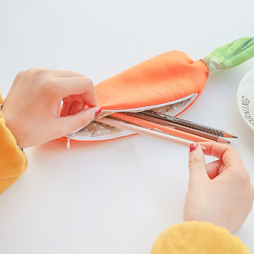 Wholesale South Korean Creative Fun Storage Pen Pouch, Vegetable-Style Pen Pouch, Simulated Pork Belly, Cabbage, Carrot, Dropshipping One Piece