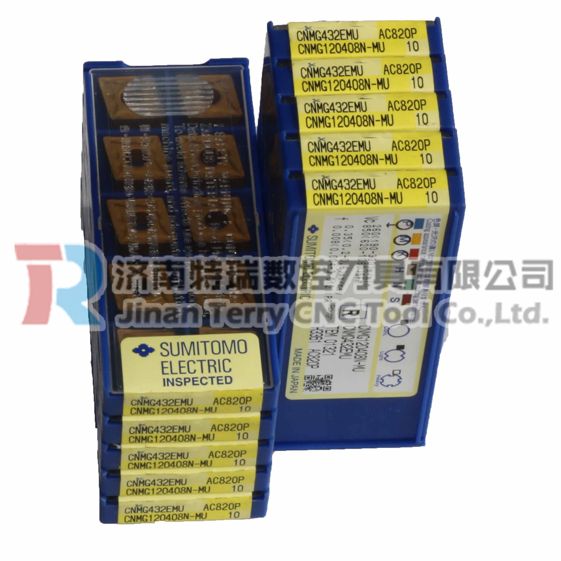 日本住友数控刀具 车刀片CNMG120404N-GE AC820P加工钢件