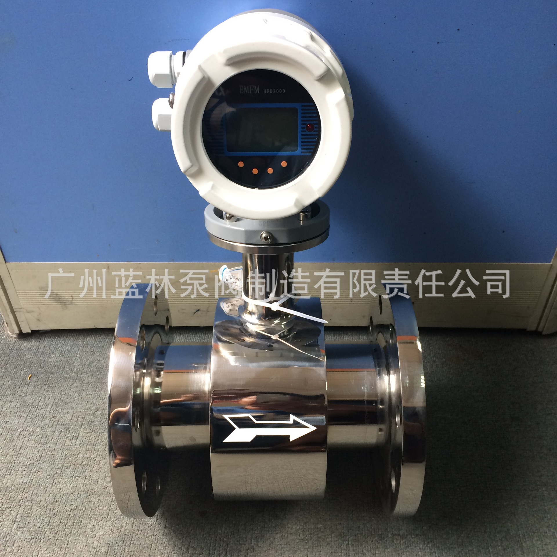 不锈钢四氟电磁流量计 化工原料流量计 工业废水污水电磁流量计