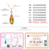 Jewelry, natural water, crystal, golden pendant, necklace, silver 925 sample, European style, pink gold, wholesale