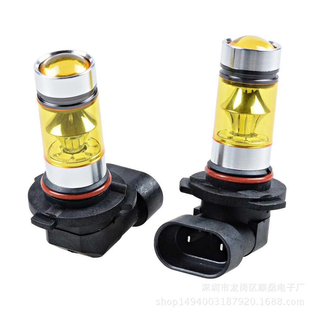 Car Led Fog Lights H8 H11 100W 20Led Golden Light High Brightness 9005 9006 H16 Anti-Fog Lights