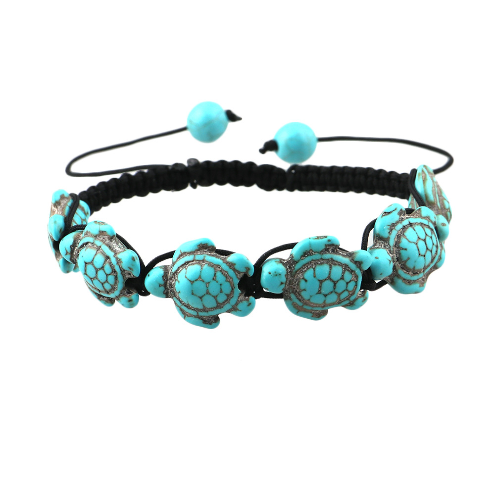 20g Weight Bracelets Classification 1 Piece Quantity Retro Animal Turquoise Braid Bracelets