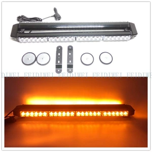 01040 car long row flash light 54LED double row ceiling light 54W engineering lamp long strip light strong light magnetic