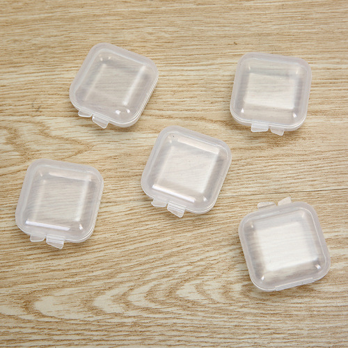 Manufacturer direct sale transparent small square box noise reduction earplug box cordless earplug storage box PP lid small glue box