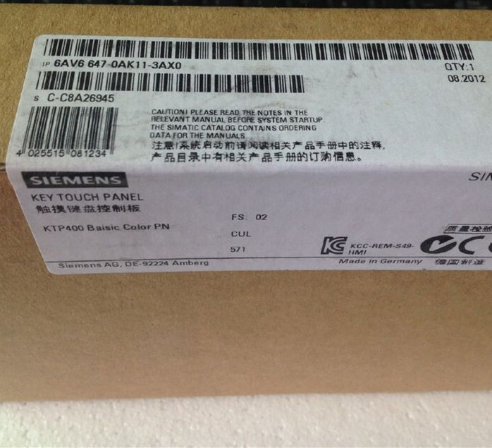 6AV6647-0AG11-3AX0西门子TP1500 PN触摸屏面板6AV66470AG113AX0