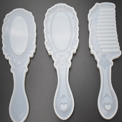 Mirror crystal glue UV resin glue handmade silicone mold retro mirror comb mold DIY handmade glue