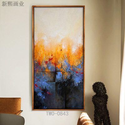 Europe and America Hand drawn Oil Painting Decorative painting Manufactor Direct selling Home Furnishing hotel engineering Zao Abstract Bedside drawing Entrance painting