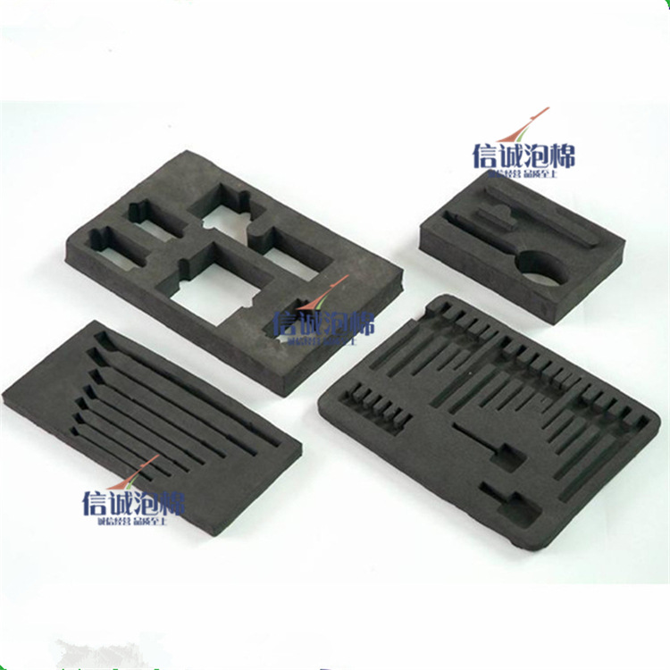 厂家防震防静电高弹黑色eva泡棉内托 eva雕刻海绵包装内衬