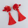 Children's decorations, Chinese hair accessory, cheongsam with tassels, hairgrip