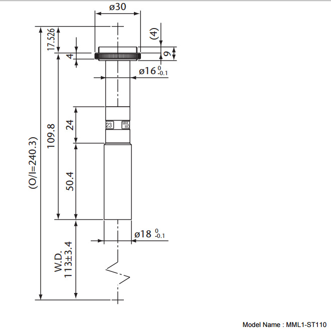 MORITEX茉丽特 MML固定倍率镜头 MML-ST系列 MML1-ST110远心镜头