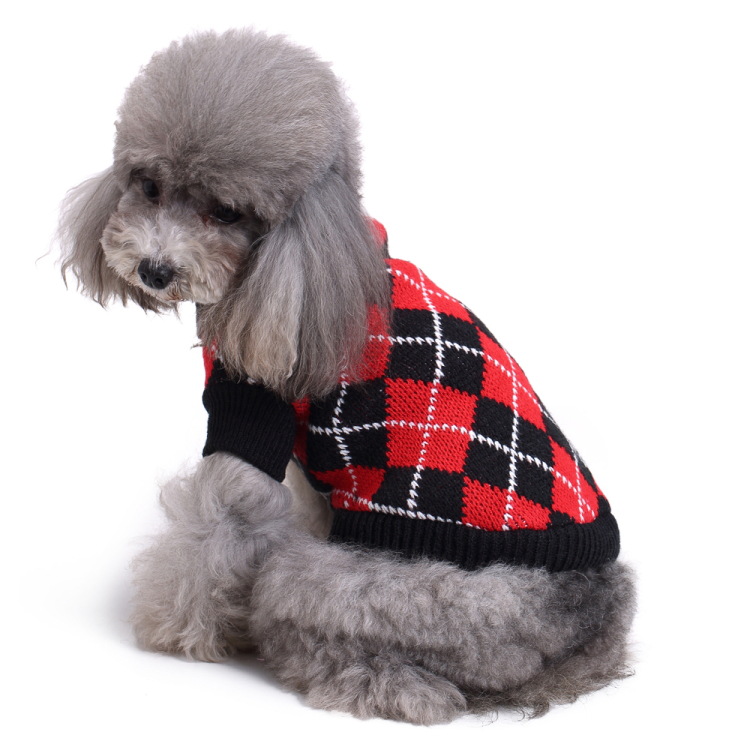 Simple Style British Style Polyester Plaid Pet Clothing display picture 4