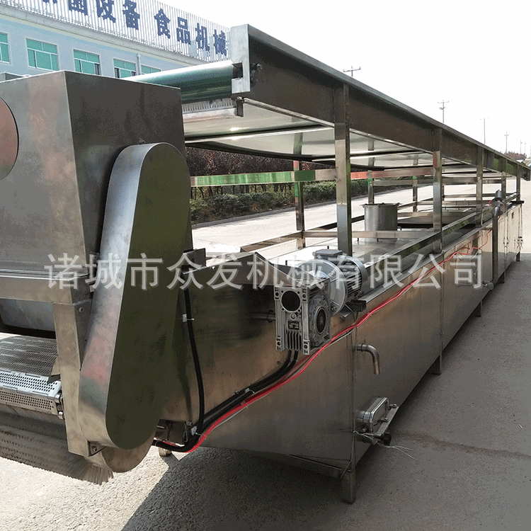 诸城众发 马铃薯漂烫机 白菜蒸煮漂烫设备 海产品蒸煮流水线