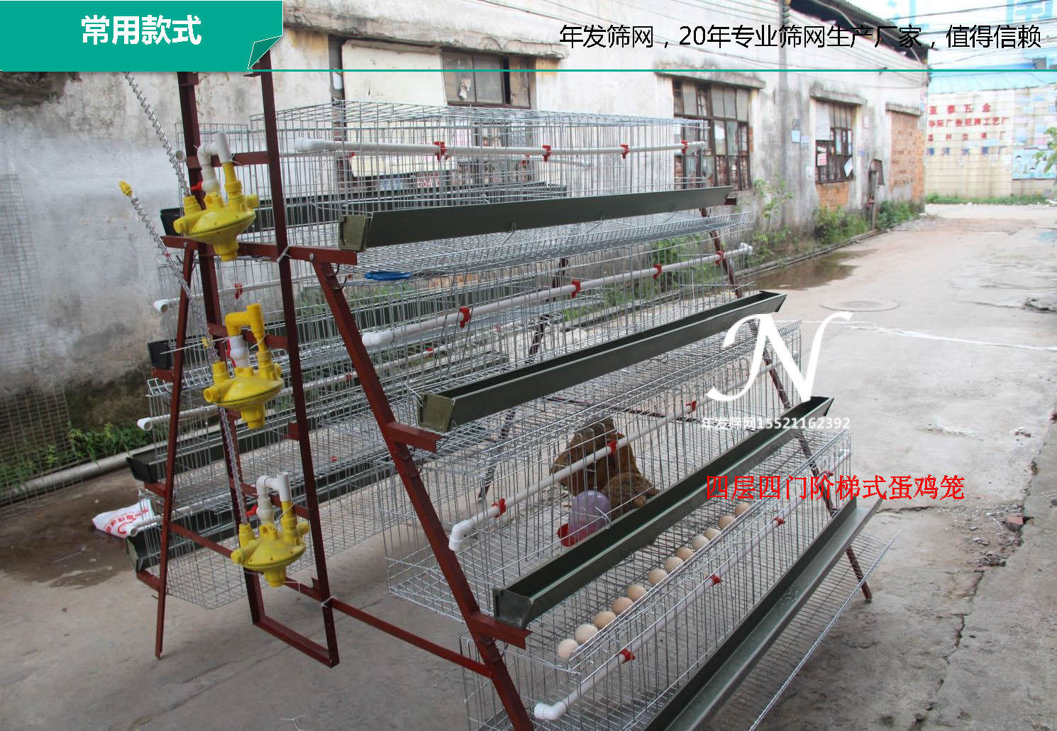 蛋鸡笼 阶梯式 养殖场镀锌鸡笼厂家 三层双边蛋鸡笼子现货 出口货-阿里巴巴