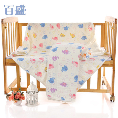 新款纯棉印花柔软保暖婴儿毛巾被厂家批发110*110cm婴童毛巾被