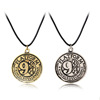 Nine and three -quarters of the pendant resurrection coin 934 men's metal necklace European and American film and television retro items