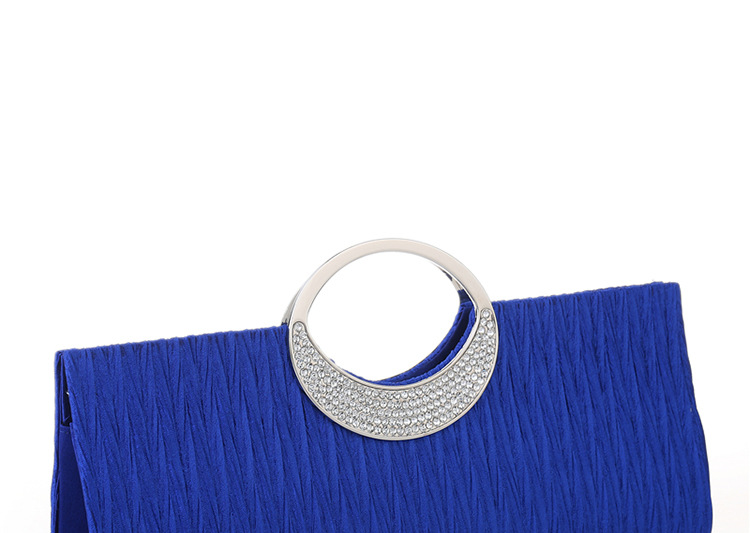 Women'S Gender Diamond Design Satin Solid Color Evening Bags