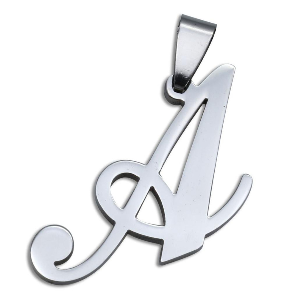 Pendant stainless steel with letters, necklace, Amazon, 26 pieces
