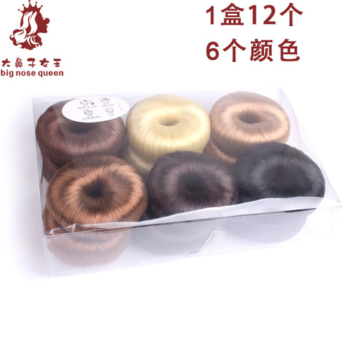 Korean Fashion Sweet Donut Hair Clip for Updo, Cute Bouquet Bun Hair Tool, Bouquet Hairstyle Hair Extension Accessory